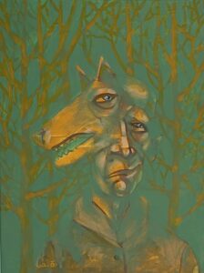 The wolf always looks at the forest